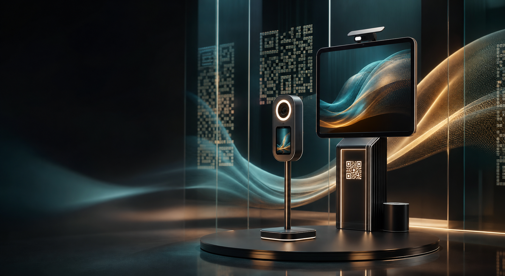 A futuristic Magicloom digital product display